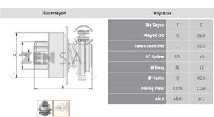 Marş Dişlisi 9diş Vw Seat Cordoba Ters Zen0799 | Zen 0799
