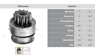 Marş Dişlisi 12diş Megan Clio Kango Ym 1.5 Zen0806 | Zen 0806