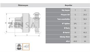 Marş Dişlisi 11diş Palio 1600 Uno Zen0846 | Zen 0846