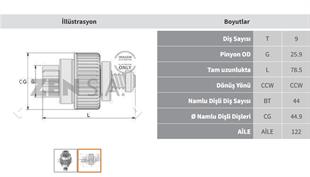 Marş Dişlisi 9diş Skoda Felicia Ters 12pal0892 | Zen 0892