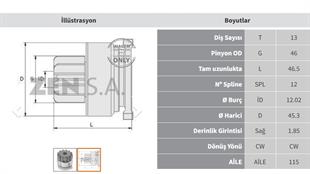 Marş Dişlisi 13diş Transit Ym Şanzumanlı Zen0907 | Zen 0907