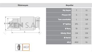 Marş Dişlisi 11diş Mercedes Actros Mercedes Benz Actros / Scanıa Zen0920 | Zen 0920