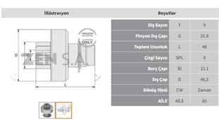 Marş Dişlisi 9diş Renault Clio R19 Twingo Chevrolet Opel Corsa Sdr9039 Zen0945 | Zen 0945