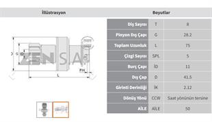 Marş Dişlisi 8diş Suzuki Carry Zen0951 | Zen 0951