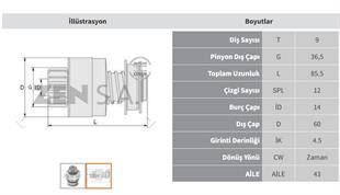 Marş Dişlisi 9diş Fıat Allıs / Tcm Mercedes Benz Volvo F Series | Zen 0985