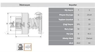 Marş Dişlisi 9diş Bmw Ford Frontera Doblo Zen0997 | Zen 0997