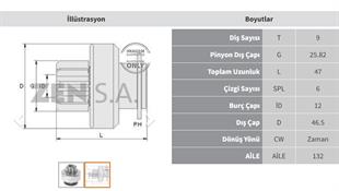 Marş Dişlisi 9diş Chevrolet Cruze Opel Astra Vectra | Zen 10003