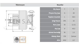 Marş Dişlisi 8diş Datsun 200sx Sentra | Zen 1020