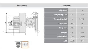 Marş Dişlisi 9diş Ford 250 Fiat Ducato Zen1022 | Zen 1022