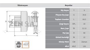 Marş Dişlisi 9diş Fiat Ducato Zen1025 | Zen 1025