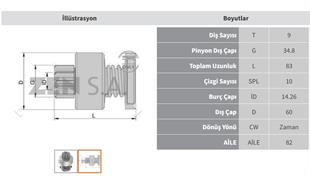 Marş Dişlisi 9diş Merce Newholland Sultan Zen1038 As250 | Zen 1038