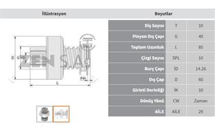 Marş Dişlisi 10diş Mf Perkins Boschtip Zen1060 | Zen 1060