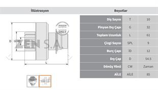Marş Dişlisi 10diş Renault Clio Laguna Zen1162 | Zen 1162