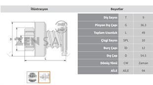 Marş Dişlisi 9diş Nissan Datsun Frontier | Zen 1168