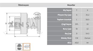 Marş Dişlisi 9diş Nissan Vanetta Zen1173 | Zen 1173