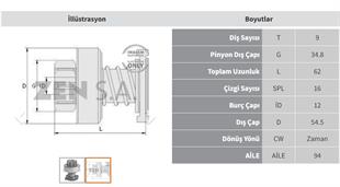 Marş Dişlisi 9diş Iveco Harç Makinası | Zen 1483