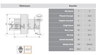 Marş Dişlisi 9diş Seat Arosa Cordoba Lupo Polo | Zen 1484