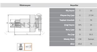Marş Dişlisi 10diş Mercedes Class Vito Sprinter | Zen 1485