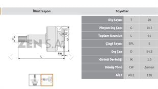 Marş Dişlisi 20 Diş Mercedes A170 Cdı Mıts. L200 | Zen 1563
