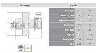 Marş Dişlisi 10diş Kia Hyundai H100 Starex Zen1607 | Zen 1607