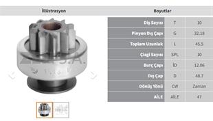 Marş Dişlisi 10diş Master Ducato Opel Zen1618 | Zen 1618