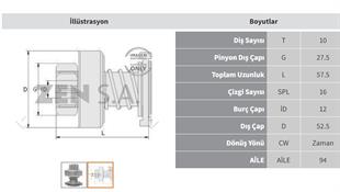 Marş Dişlisi 10diş Mercedes Benz E Serisi Sprinter 216 316 416 | Zen 1629