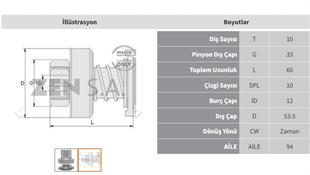 Marş Dişlisi 10diş Audi A4 A6 Quatro Vw Passat Skoda | Zen 1631