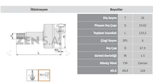 Marş Dişlisi 26diş Volvo Fm Fh Makınası / Kobelco Excavatör Sk300 Sk400 Zen1661 | Zen 1661