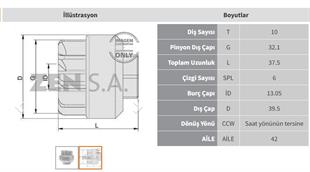 Marş Dişlisi 10diş Mercury Marine Dişli | Zen 1673