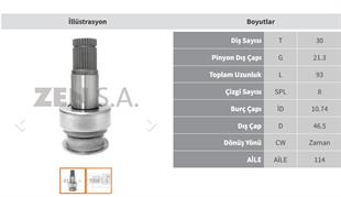 Marş Dişlisi 11diş Mıtsubıshı Nissan Navara Skystar Honda Mıt76071 Md76071 Zen1687 Zen1906 Umd5746 Zen1687 | Zen 1687