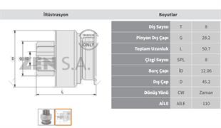 Marş Dişlisi 8diş Hyundaı Accent Era Kıa Ceed | Zen 1695