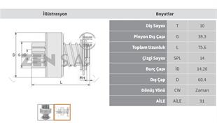 Marş Dişlisi 10diş Jcb Mf Ym Erkunt Iskra 16902507 | Zen 1700