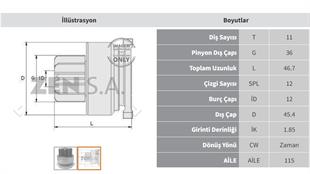 Marş Dişlisi 11diş Ford Focus Fiesta Mondeo Fm74227 | Zen 1714