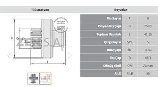 Marş Dişlisi 9diş Xsara Berlingo Saxo Kango Clio3 | Zen 1763