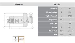 Marş Dişlisi 12diş Vw Amarok Crafter | Zen 1768