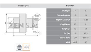 Marş Dişlisi 9diş Chevrolet Blazer 2.8 Opel Vectra | Zen 1776