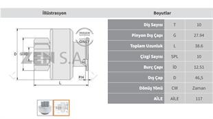 Marş Dişlisi 10diş Hıtachı Fiat Albea Benzinli 1.4 (r)-zen1779-ww H15003-bp Umd5683-cargo 239909 | Zen 1779