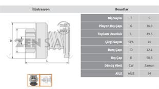 Marş Dişlisi 9diş Fiat Ducato Boxer Pejo Zen1790 | Zen 1790