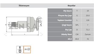 Marş Dişlisi 19diş Mercedes Benz Scanıa Daf Ym | Zen 1806