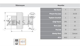 Marş Dişlisi 11diş Cıtroen Peugeot Partner Toyota | Zen 1812