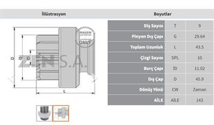 Marş Dişlisi 9 Diş Toyota Corolla Hılux Hıace Bmw | Zen 1813