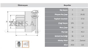Marş Dişlisi 10diş Ford Focus Zen1820 | Zen 1820