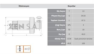 Marş Dişlisi 13diş Vw Passat Golf Polo Seat Audi | Zen 1824