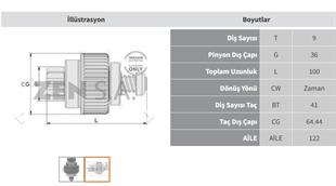 Marş Dişlisi 9diş Isuzu Npr | Zen 1858