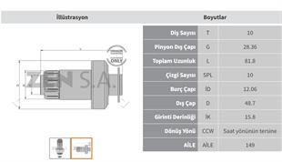 Marş Dişlisi 10diş Vw Golf Polo A3 Leon Fabıa | Zen 1890