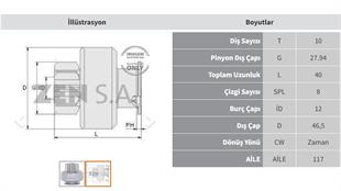 Marş Dişlisi 10diş Hyundaı Accent Blue Kıa Ceed Kia Hyundaı Accent Era Blue I20 1.4 / Kıa Rıo Ceed 1.4 | Zen 1923