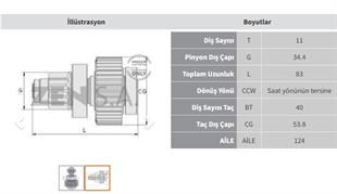 Marş Dişlisi 11diş (ccw) Honda Accord Cıvıc 2.0 Tdı / Land Rover Freelander 2.0 D / Rover 200-218-25-418-420-4 | Zen 1958