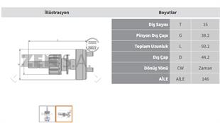 Marş Dişlisi 15diş Fiat Mobı Nova Strada Egea 1.0 500 | Zen 1974