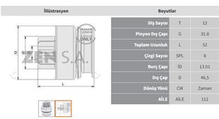 Marş Dişlisi 12diş Jeep Grand Cherokee 2.7 Crd 4x4 Mıtsubıshı Carisma 1.9 Diesel Opel Vivaro 1.9 Diesel | Zen 2022