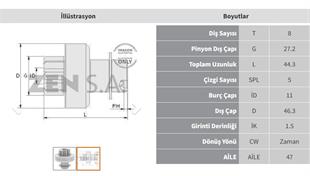 Marş Dişlisi 8Diş Nissan Primera Almera Micra | Zen 2023